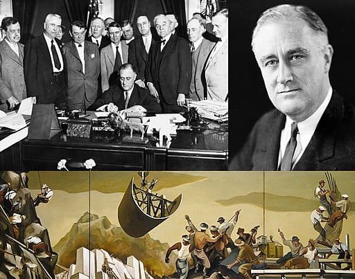 Roosevelt and New Deal montage