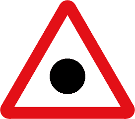 Blind spot street sign
