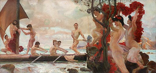 Odysseus and the Sirens painting