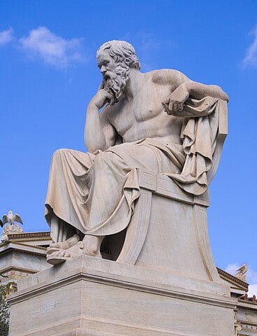 Man of courage: Socrates statue in Athens